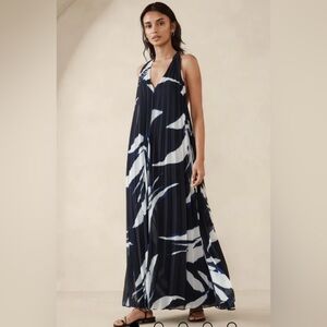 BANANA REPUBLIC ODETTA PLEATED MAXI DRESS